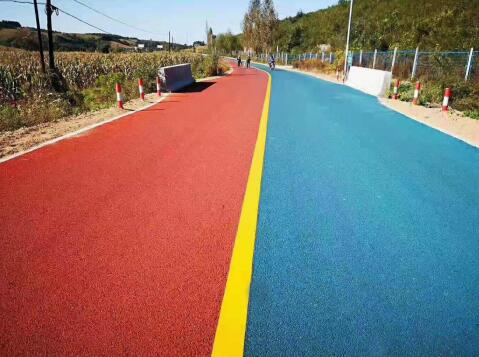 彩色沥青道路施工案例